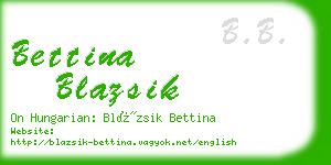 bettina blazsik business card